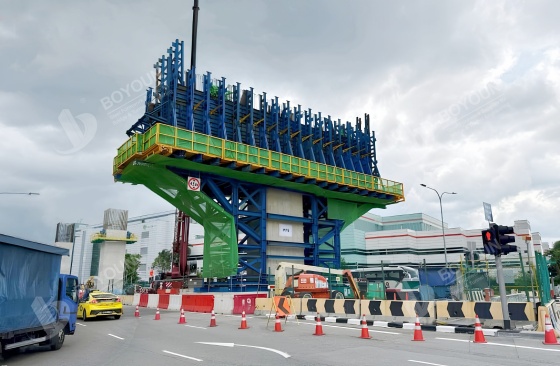 تكنولوجيا البناء الجاهزة لجسر العمود الرصيف وغطاء عمود الجسر المرتفع